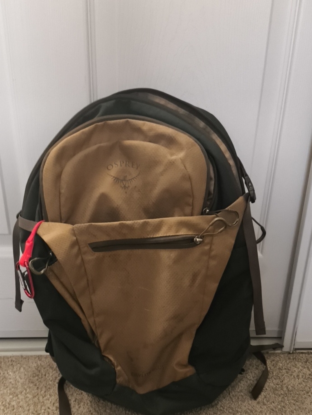 OSPREY Tan and Olive Green Backpack Day Lite Plus
